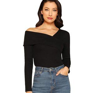 Amazon Black Off the Shoulder Sweater